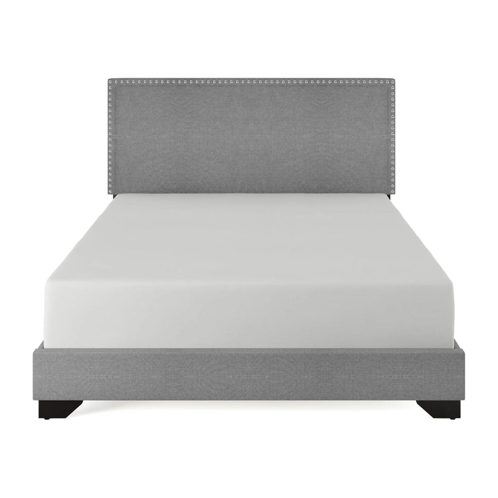 Cream Upholstered Full Platform Bed U27634