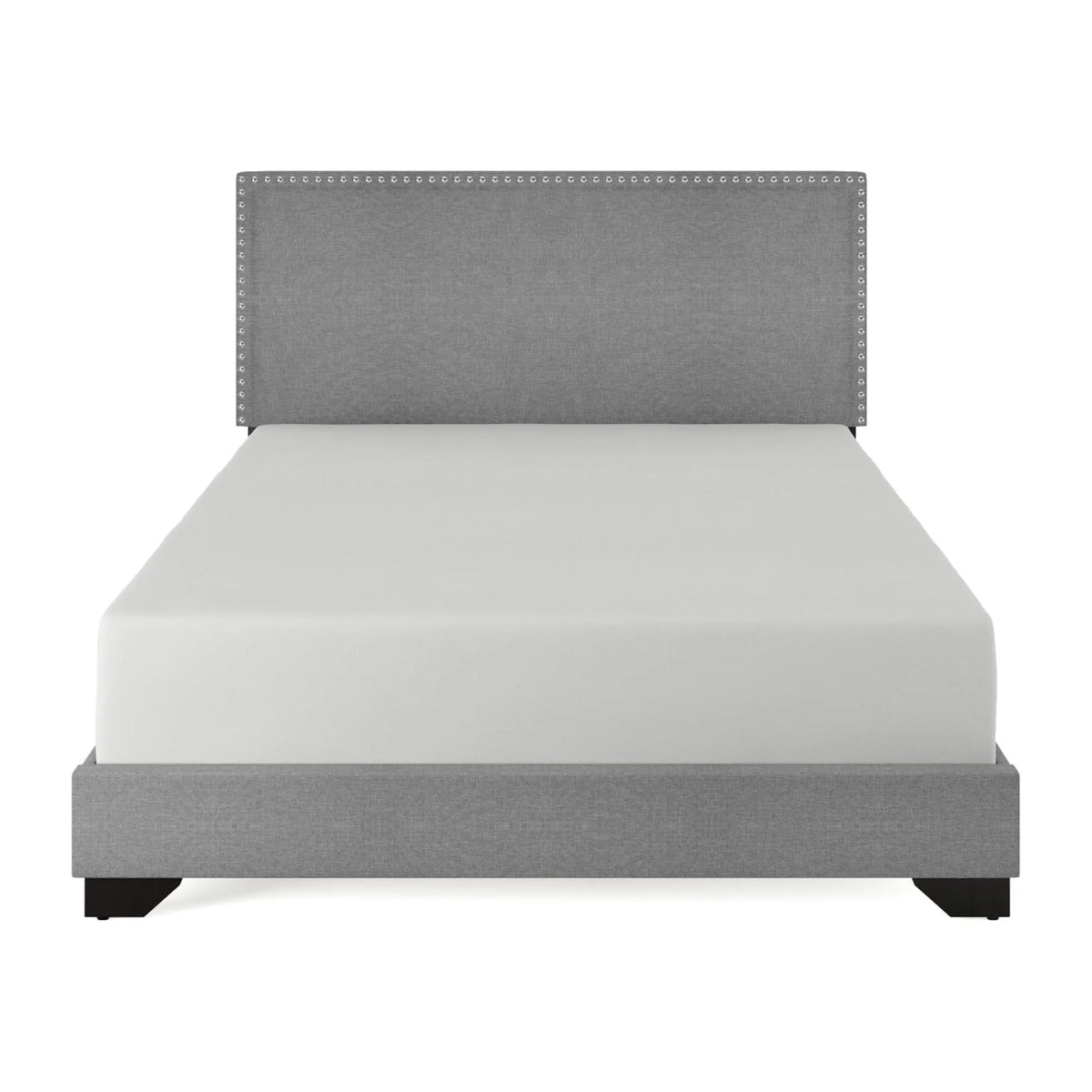 Cream Upholstered Full Platform Bed U27634