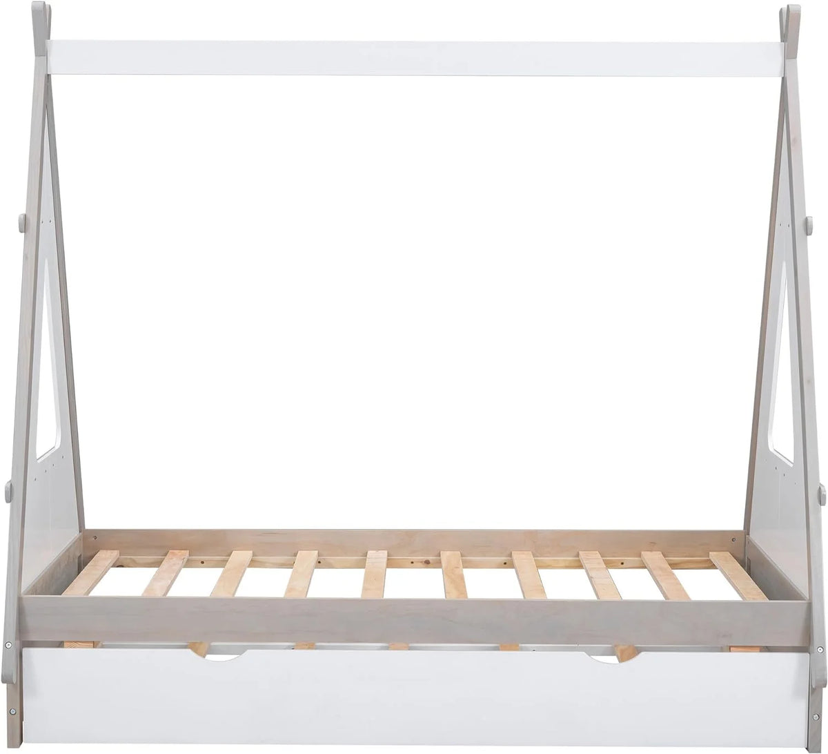 Twin Size Tent Floor Bed with Pull-Out Trundle R73771