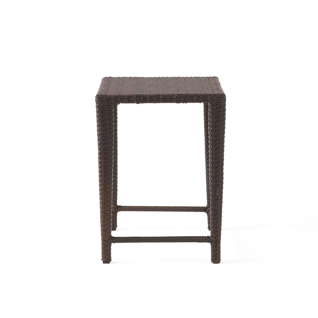 Brown Wicker Nested Tables Set of 3 S121
