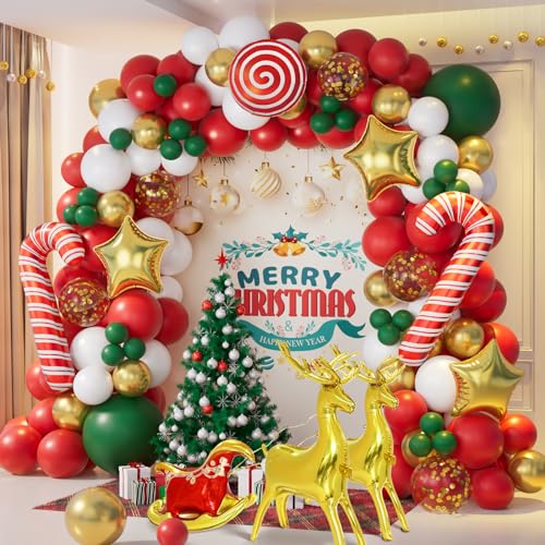 138PCS Christmas Balloon Garland Arch Kit G1426