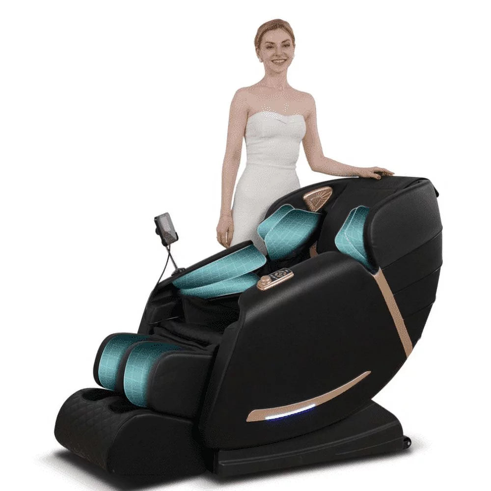 Black PU Leather Full Body Massage Chair with Heating R880327