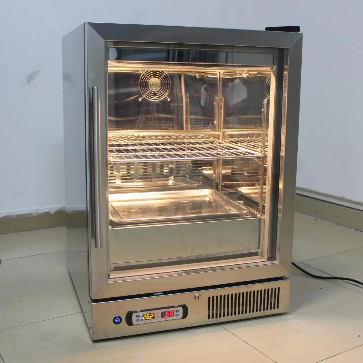 Commercial Countertop Beef Aging Showcase Freezer, 168L, 2 Tiers C12160