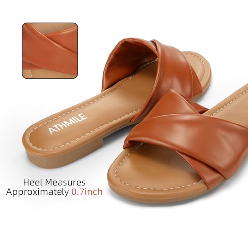 Women's Dressy Summer Flat Leather Sandals T632645