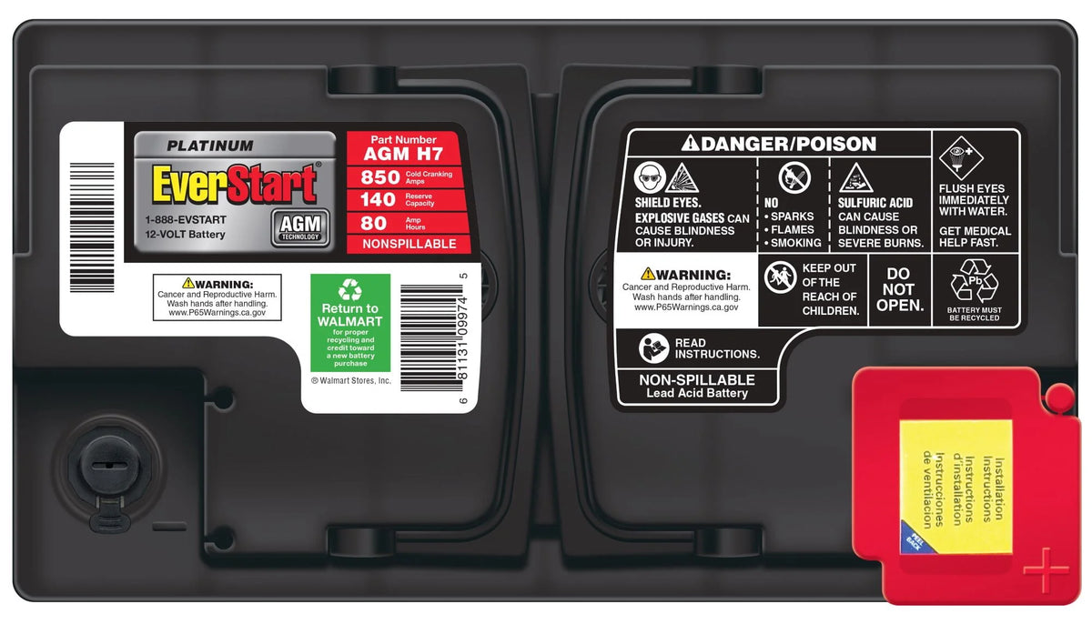 AGM Automotive Battery Group Size H7 12 Volt 850 CCA R7993