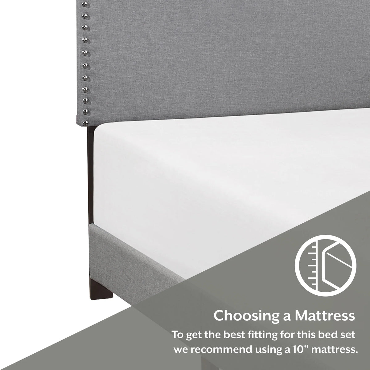 Cream Upholstered Full Platform Bed U27634