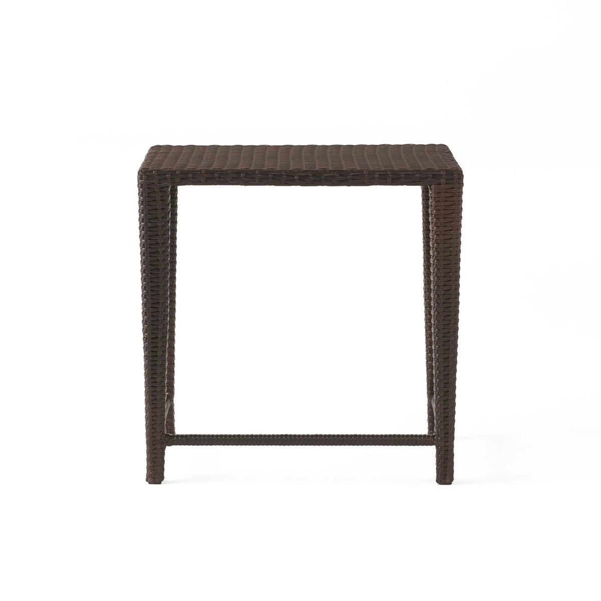 Brown Wicker Nested Tables Set of 3 S121