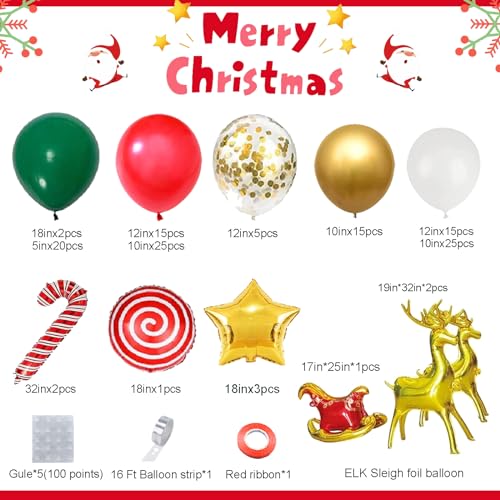 138PCS Christmas Balloon Garland Arch Kit G1426