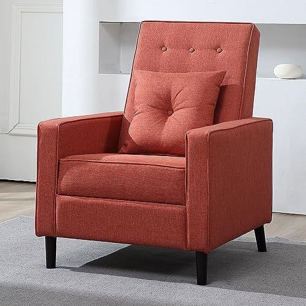 Push Back Recliner Chair Linen Dark Gray Z297968