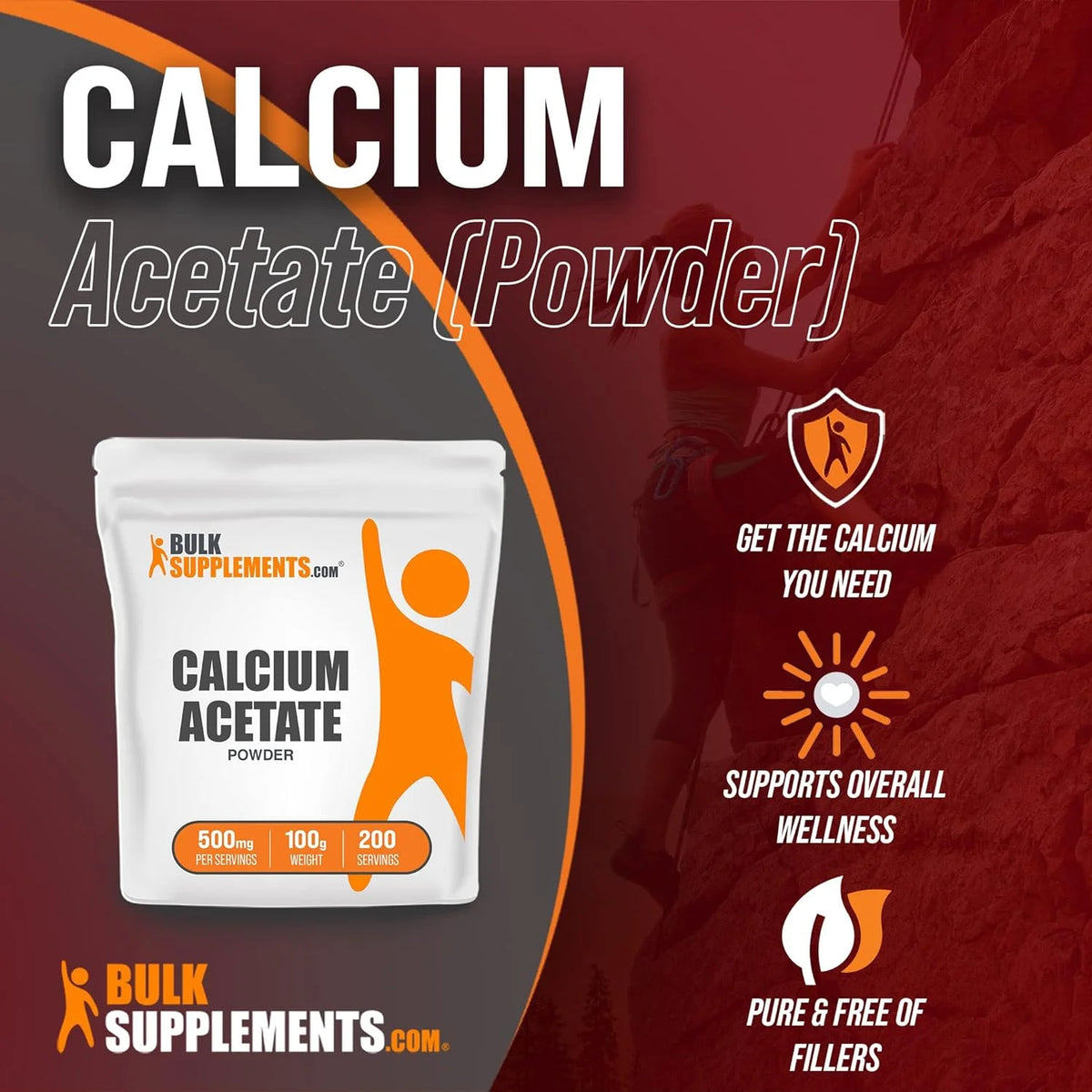 Calcium Acetate Powder 500mg 100 Grams V57058