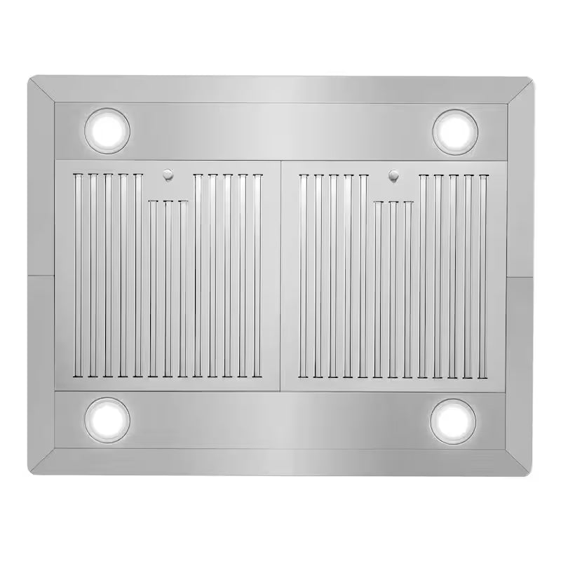 30 in. 380 CFM Ducted Island Range Hood with LED Lighting in Stainless Steel E6126