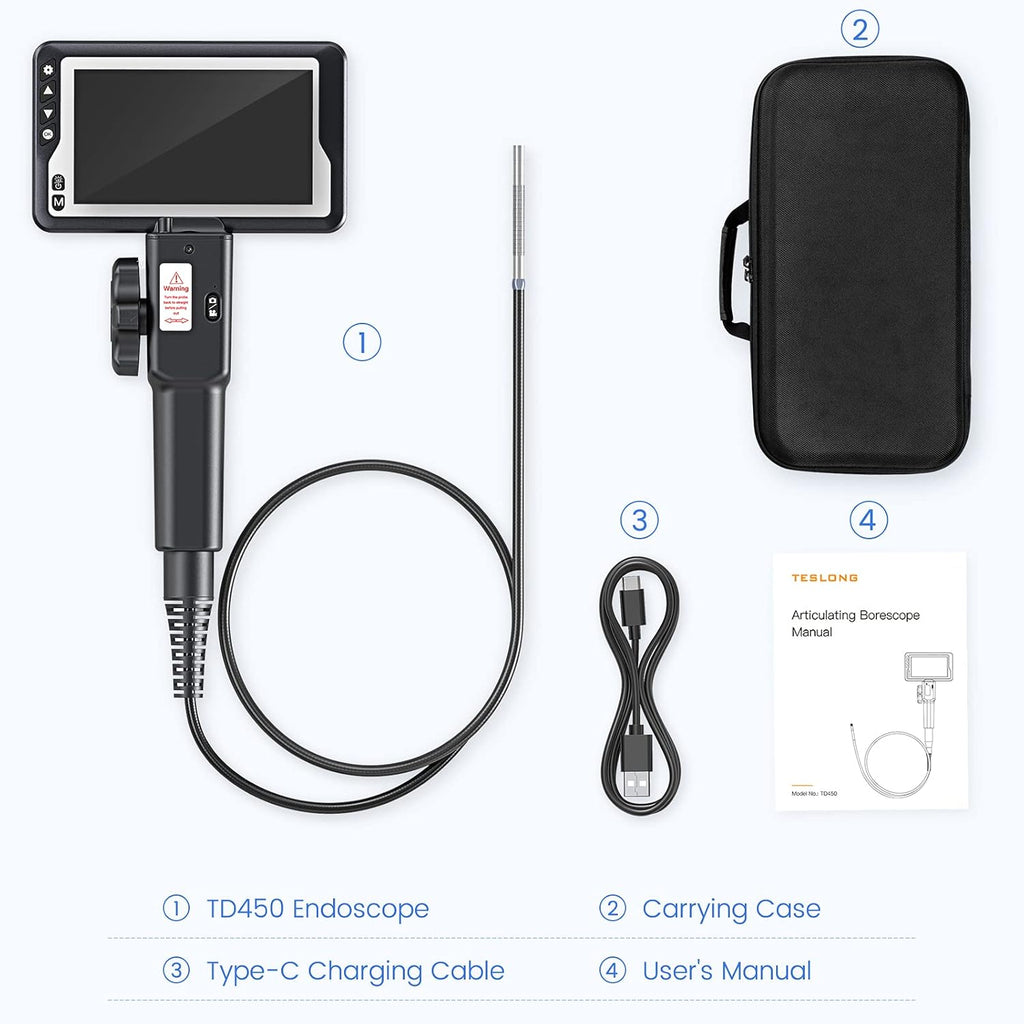 Articulating Borescope with 4.5inch LCD Monitor J1343
