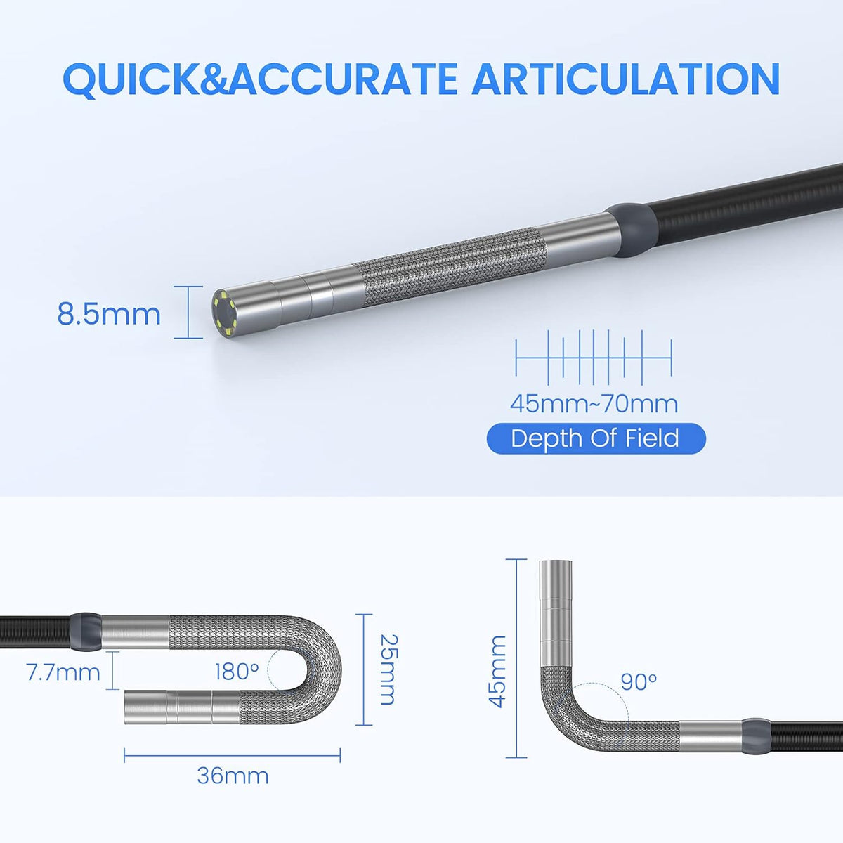 Articulating Borescope with 4.5inch LCD Monitor J1343