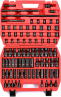 87 Pcs 3/8 Drive Impact Socket Set SAE & Metric CR-MO Steel E154