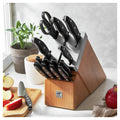 15 Pc Knife Set in Self-Sharpening Ash Wood Block B14072