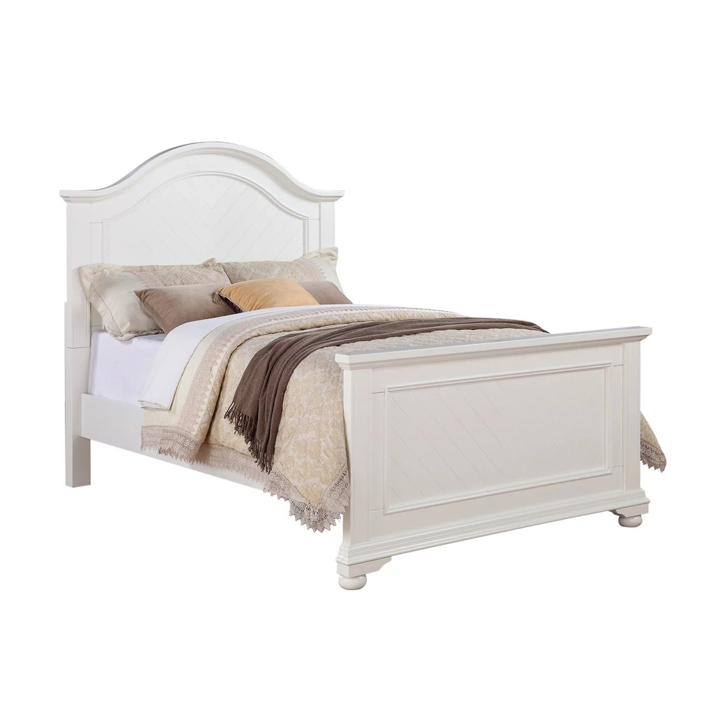 White Full Panel Bed K9196