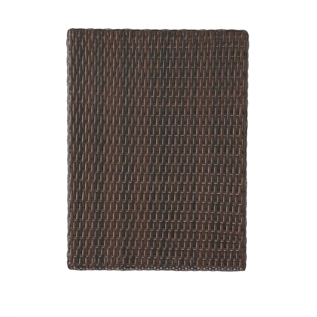 Brown Wicker Nested Tables Set of 3 S121