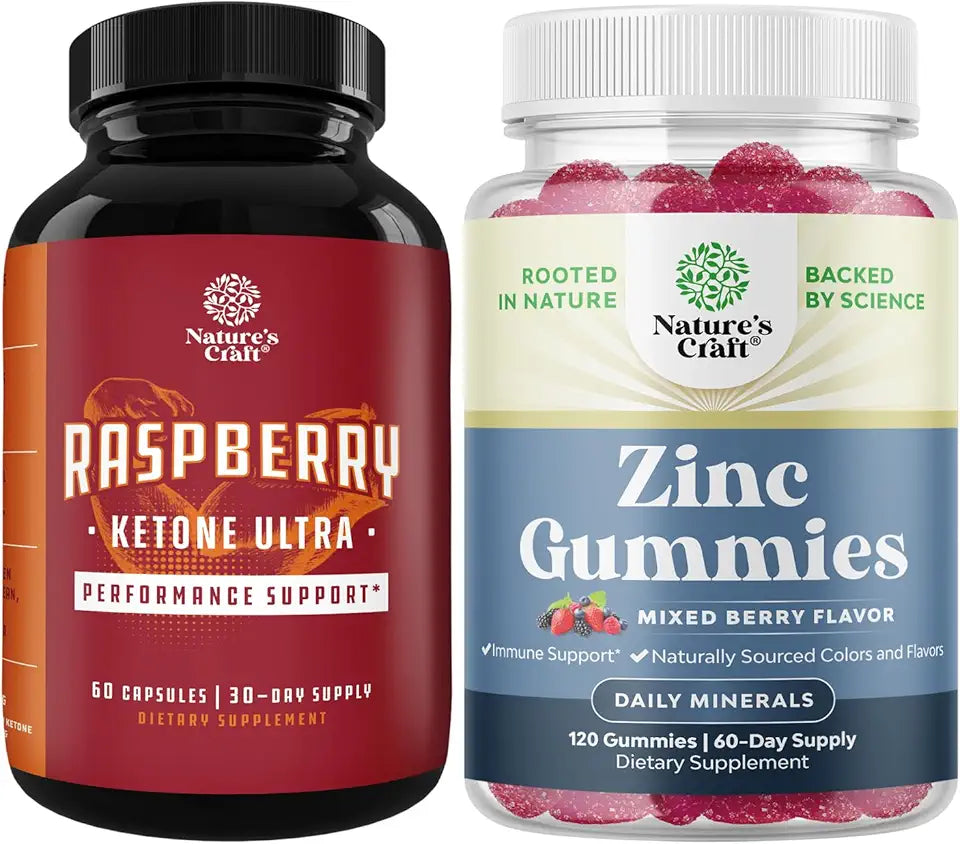 Raspberry Ketones, Green Tea Extract & African Mango Blend and Zinc Gummies O9946