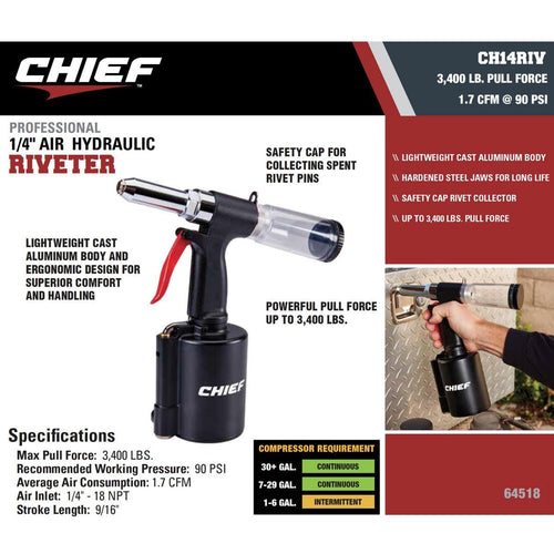 1/4 in. Air/Hydraulic Riveter E991