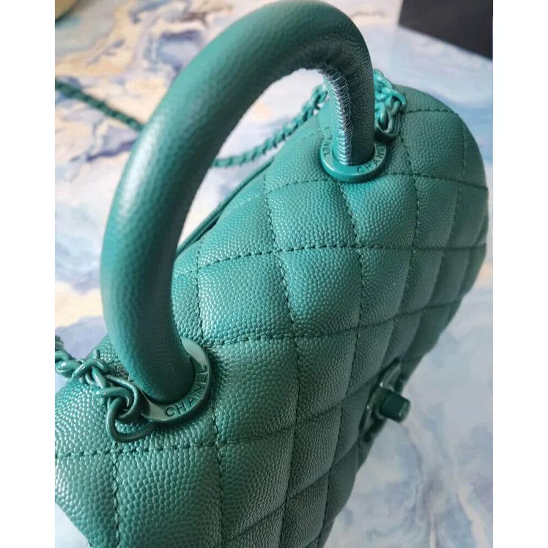 Mini Coco Handle Ultra Matte Grained Calfskin Bag F769